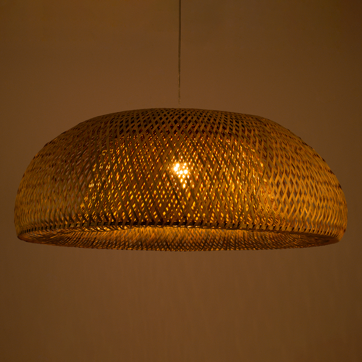 LEDTM® SAN TROPEZ 00674 Boho Κρεμαστό Φωτιστικό Οροφής με Ντουί 1 x E27 AC 220-240V IP20 - Μπεζ - Μ80 x Π80 x Y28cm - Image 3