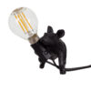 LEDTM® MOUSE 00675 Vintage Επιτραπέζιο Φωτιστικό Πορτατίφ με Ντουί 1 x E12 AC 220-240V IP20 - Μαύρο - Μ13 x Π4 x Υ7cm - Image 3