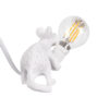 LEDTM® MOUSE 00676 Vintage Επιτραπέζιο Φωτιστικό Πορτατίφ με Ντουί 1 x E12 AC 220-240V IP20 - Λευκό - Μ13 x Π4 x Υ7cm - Image 5