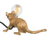 LEDTM® MOUSE 00677 Vintage Επιτραπέζιο Φωτιστικό Πορτατίφ με Ντουί 1 x E12 AC 220-240V IP20 - Χρυσό - Μ13 x Π4 x Υ7cm - Image 4