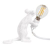 LEDTM® MOUSE 00679 Vintage Επιτραπέζιο Φωτιστικό Πορτατίφ με Ντουί 1 x E12 AC 220-240V IP20 - Λευκό - Μ12 x Π4 x Υ10cm - Image 3