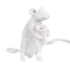 LEDTM® MOUSE 00679 Vintage Επιτραπέζιο Φωτιστικό Πορτατίφ με Ντουί 1 x E12 AC 220-240V IP20 - Λευκό - Μ12 x Π4 x Υ10cm - Image 5