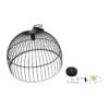 LEDTM® NEVIS 00681 Μοντέρνο Κρεμαστό Φωτιστικό Οροφής με Ντουί 1 x E27 AC 220-240V IP20 - Μαύρο & Μπεζ - Μ49 x Π49 x Υ34.5cm - Image 11
