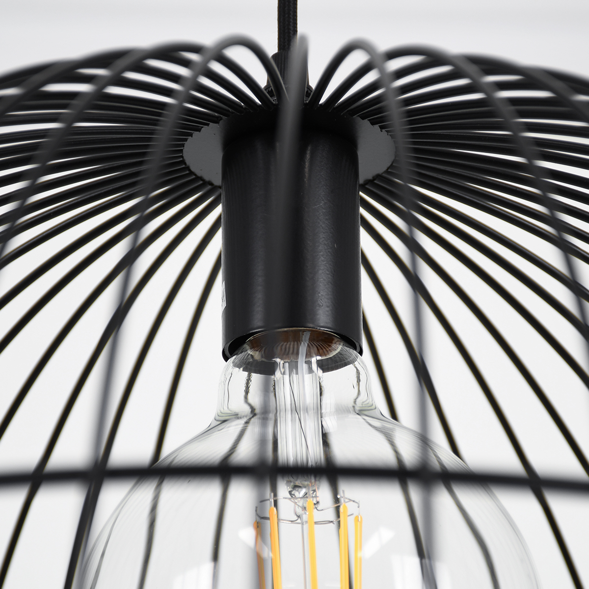 LEDTM® NEVIS 00681 Μοντέρνο Κρεμαστό Φωτιστικό Οροφής με Ντουί 1 x E27 AC 220-240V IP20 - Μαύρο & Μπεζ - Μ49 x Π49 x Υ34.5cm - Image 9