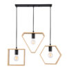 LEDTM® ELISE 00682 Μοντέρνο Κρεμαστό Φωτιστικό Οροφής με Ντουί 3 x E27 AC 220-240V IP20 - Μπεζ & Μαύρο - Μ76 x Π8 x Υ25cm - Image 3
