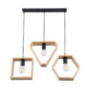 LEDTM® ELISE 00682 Μοντέρνο Κρεμαστό Φωτιστικό Οροφής με Ντουί 3 x E27 AC 220-240V IP20 - Μπεζ & Μαύρο - Μ76 x Π8 x Υ25cm - Image 4