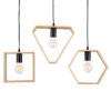 LEDTM® ELISE 00682 Μοντέρνο Κρεμαστό Φωτιστικό Οροφής με Ντουί 3 x E27 AC 220-240V IP20 - Μπεζ & Μαύρο - Μ76 x Π8 x Υ25cm - Image 6