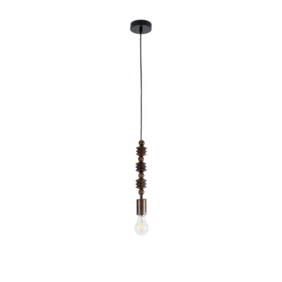 Alternative view of LEDTM® BEADS 00692 Vintage Κρεμαστό Φωτιστικό Οροφής με Ντουί 1 x E27 AC 220-240V IP20 - Καφέ - Μ5 x Π5 x Y33cm