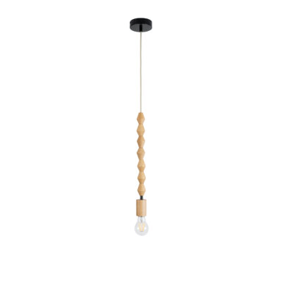 Alternative view of LEDTM® BEADS 00699 Vintage Κρεμαστό Φωτιστικό Οροφής με Ντουί 1 x E27 AC 220-240V IP20 - Μπεζ - Μ4 x Π4 x Υ43cm
