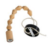 LEDTM® BEADS 00699 Vintage Κρεμαστό Φωτιστικό Οροφής με Ντουί 1 x E27 AC 220-240V IP20 - Μπεζ - Μ4 x Π4 x Υ43cm - Image 3