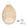 LEDTM® TAHITI 00710 Boho Κρεμαστό Φωτιστικό Οροφής με Ντουί 1 x E27 AC 220-240V IP20 - Μπεζ - Μ38 x Π38 x Υ50cm - Image 9