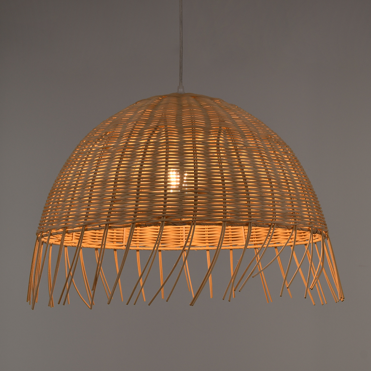 LEDTM® JAKARTA 00712 Boho Κρεμαστό Φωτιστικό Οροφής με Ντουί 1 x E27 AC 220-240V IP20 - Μπεζ - Μ50 x Π50 x Υ36cm - Image 3