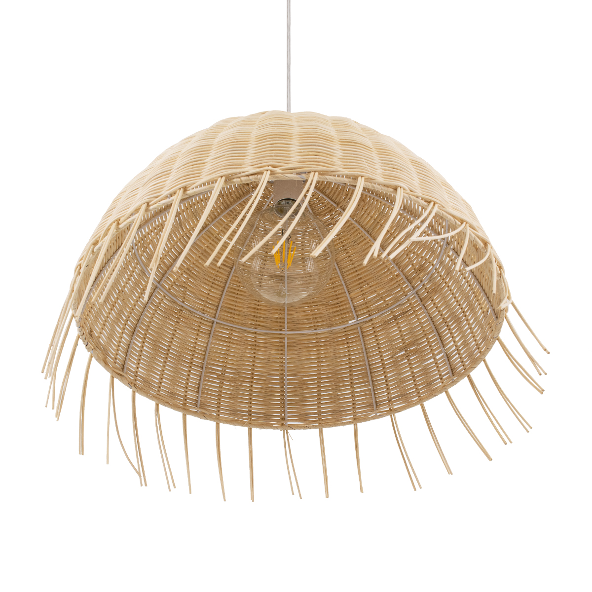 LEDTM® JAKARTA 00712 Boho Κρεμαστό Φωτιστικό Οροφής με Ντουί 1 x E27 AC 220-240V IP20 - Μπεζ - Μ50 x Π50 x Υ36cm - Image 6