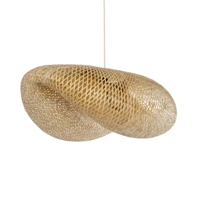 LEDTM® MEXICO 00721 Boho Κρεμαστό Φωτιστικό Οροφής με Ντουί 1 x E27 AC 220-240V IP20 - Μπεζ - Μ100 x Π80 x Υ35cm