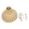 LEDTM® MAYOTTE 00724 Boho Κρεμαστό Φωτιστικό Οροφής με Ντουί 1 x E27 AC 220-240V IP20 - Μπεζ - Μ40 x Π40 x Υ28cm - Image 9