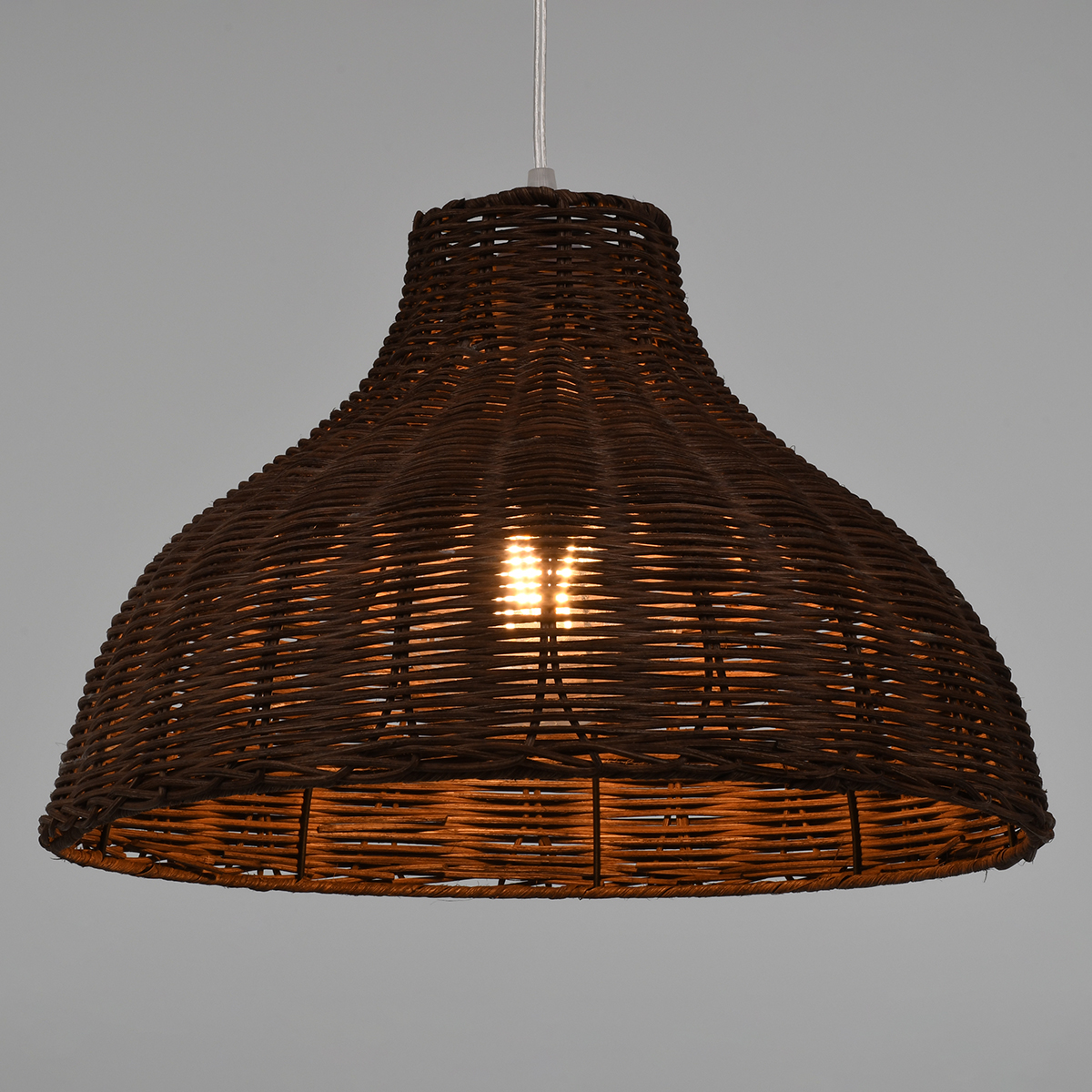 LEDTM® MAYOTTE 00725 Boho Κρεμαστό Φωτιστικό Οροφής με Ντουί 1 x E27 AC 220-240V IP20 - Καφέ - Μ40 x Π40 x Υ28cm - Image 3