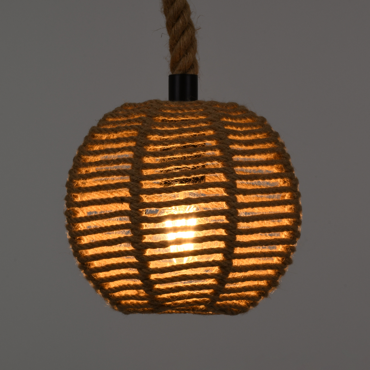 LEDTM® MANDALA 00730 Boho Κρεμαστό Φωτιστικό Οροφής με Ντουί 1 x E27 AC 220-240V IP20 - Μπεζ - Μ20 x Π20 x Υ20cm - Image 3