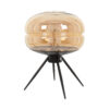 LEDTM® JAVAN 00737 Μοντέρνο Επιτραπέζιο Φωτιστικό Πορτατίφ με Ντουί 1 x E27 AC 220-240V IP20 - Μελί & Μαύρο - Μ30 x Π30 x Y40cm - Image 4