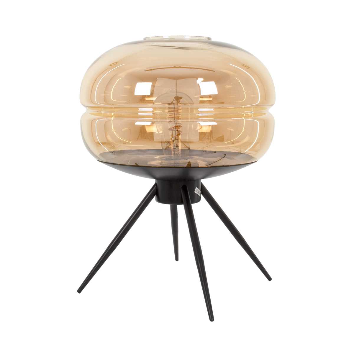 LEDTM® JAVAN 00737 Μοντέρνο Επιτραπέζιο Φωτιστικό Πορτατίφ με Ντουί 1 x E27 AC 220-240V IP20 - Μελί & Μαύρο - Μ30 x Π30 x Y40cm - Image 4