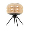 LEDTM® JAVAN 00737 Μοντέρνο Επιτραπέζιο Φωτιστικό Πορτατίφ με Ντουί 1 x E27 AC 220-240V IP20 - Μελί & Μαύρο - Μ30 x Π30 x Y40cm - Image 5