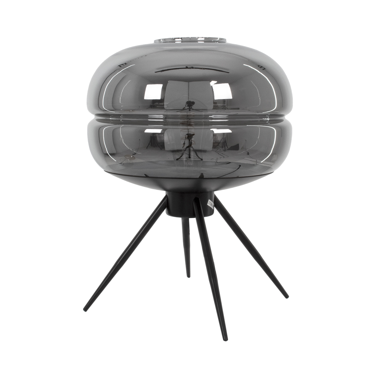 LEDTM® JAVAN 00738 Μοντέρνο Επιτραπέζιο Φωτιστικό Πορτατίφ με Ντουί 1 x E27 AC 220-240V IP20 - Μαύρο Φιμέ & Μαύρο - Μ30 x Π30 x Y40cm - Image 4