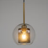 LEDTM® AVERY 00739 Μοντέρνο Κρεμαστό Φωτιστικό Οροφής με Ντουί 1 x E27 AC 220-240V IP20 - Διάφανο & Χρυσό - Μ18 x Π18 x Υ38cm - Image 3