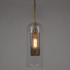 LEDTM® AVERY 00741 Μοντέρνο Κρεμαστό Φωτιστικό Οροφής με Ντουί 1 x E27 AC 220-240V IP20 - Διάφανο & Χρυσό - Μ15 x Π15 x Υ60cm - Image 3