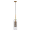 LEDTM® AVERY 00741 Μοντέρνο Κρεμαστό Φωτιστικό Οροφής με Ντουί 1 x E27 AC 220-240V IP20 - Διάφανο & Χρυσό - Μ15 x Π15 x Υ60cm - Image 4