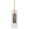 LEDTM® AVERY 00741 Μοντέρνο Κρεμαστό Φωτιστικό Οροφής με Ντουί 1 x E27 AC 220-240V IP20 - Διάφανο & Χρυσό - Μ15 x Π15 x Υ60cm - Image 5