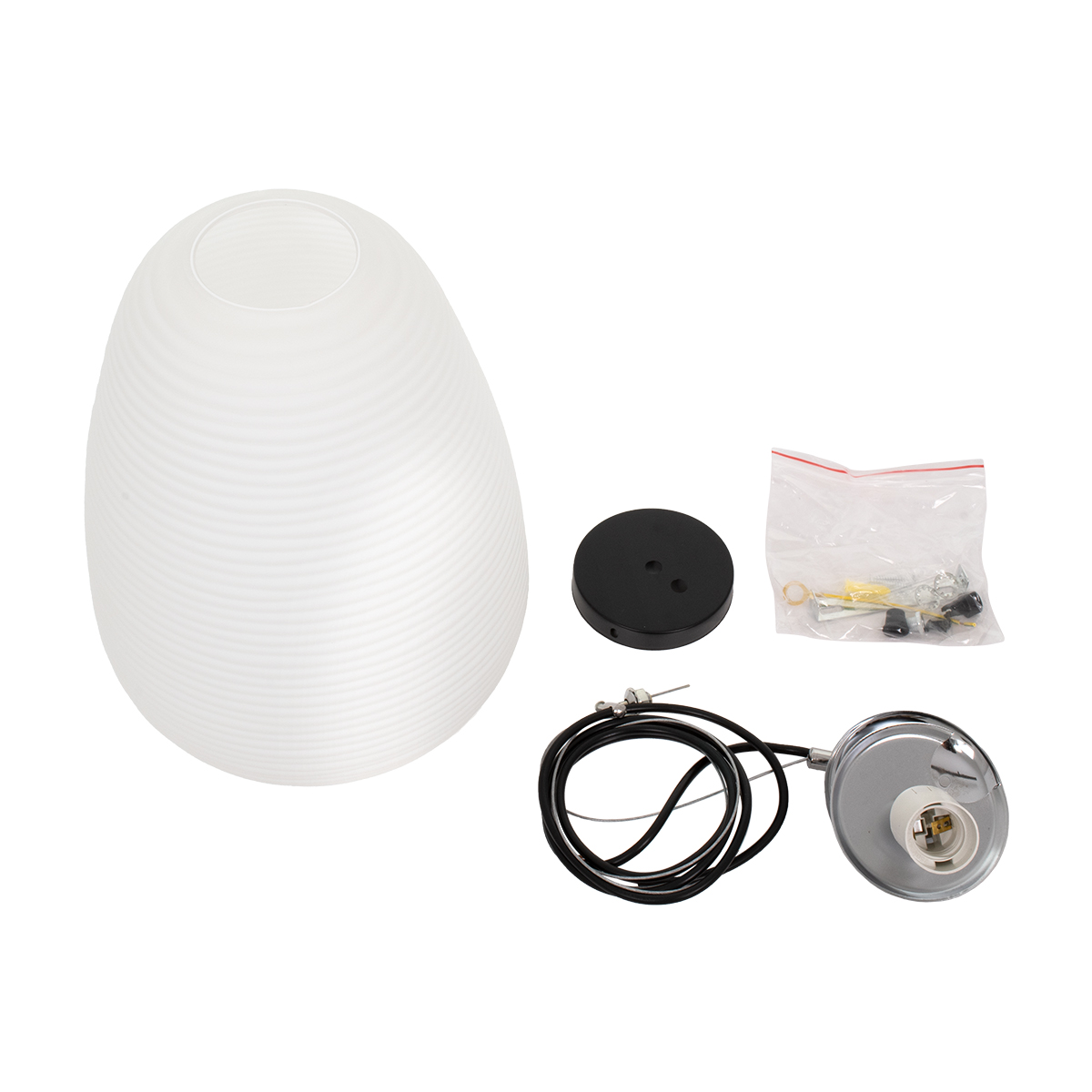LEDTM® FREYA 00745 Μοντέρνο Κρεμαστό Φωτιστικό Οροφής με Ντουί 1 x E27 AC 220-240V IP20 - Λευκό & Ασημί - Μ24 x Π24 x Υ35cm - Image 11