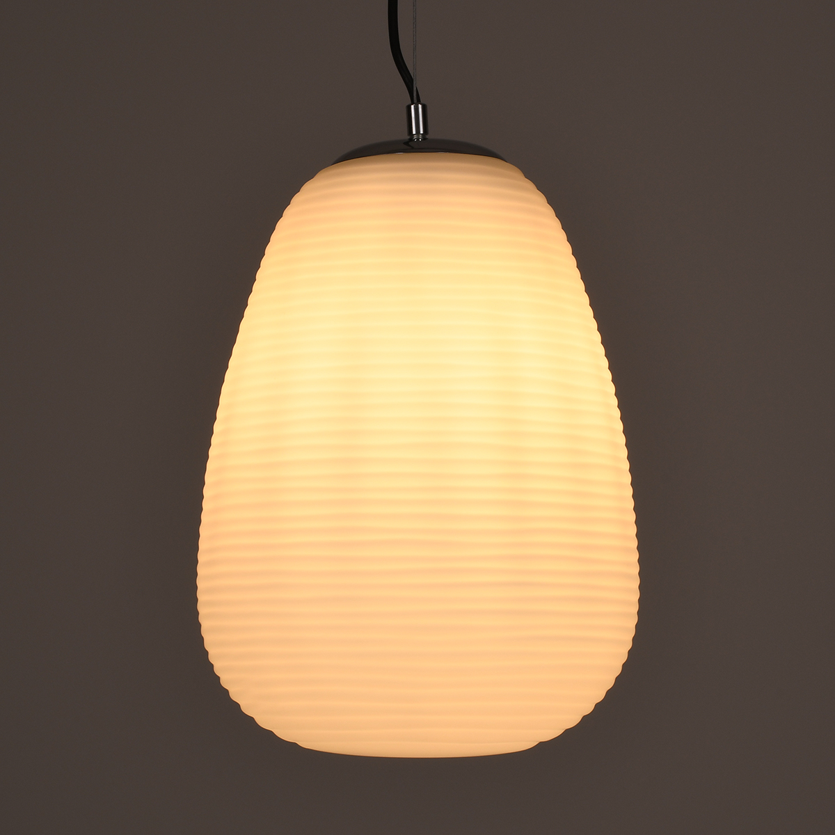 LEDTM® FREYA 00745 Μοντέρνο Κρεμαστό Φωτιστικό Οροφής με Ντουί 1 x E27 AC 220-240V IP20 - Λευκό & Ασημί - Μ24 x Π24 x Υ35cm - Image 3