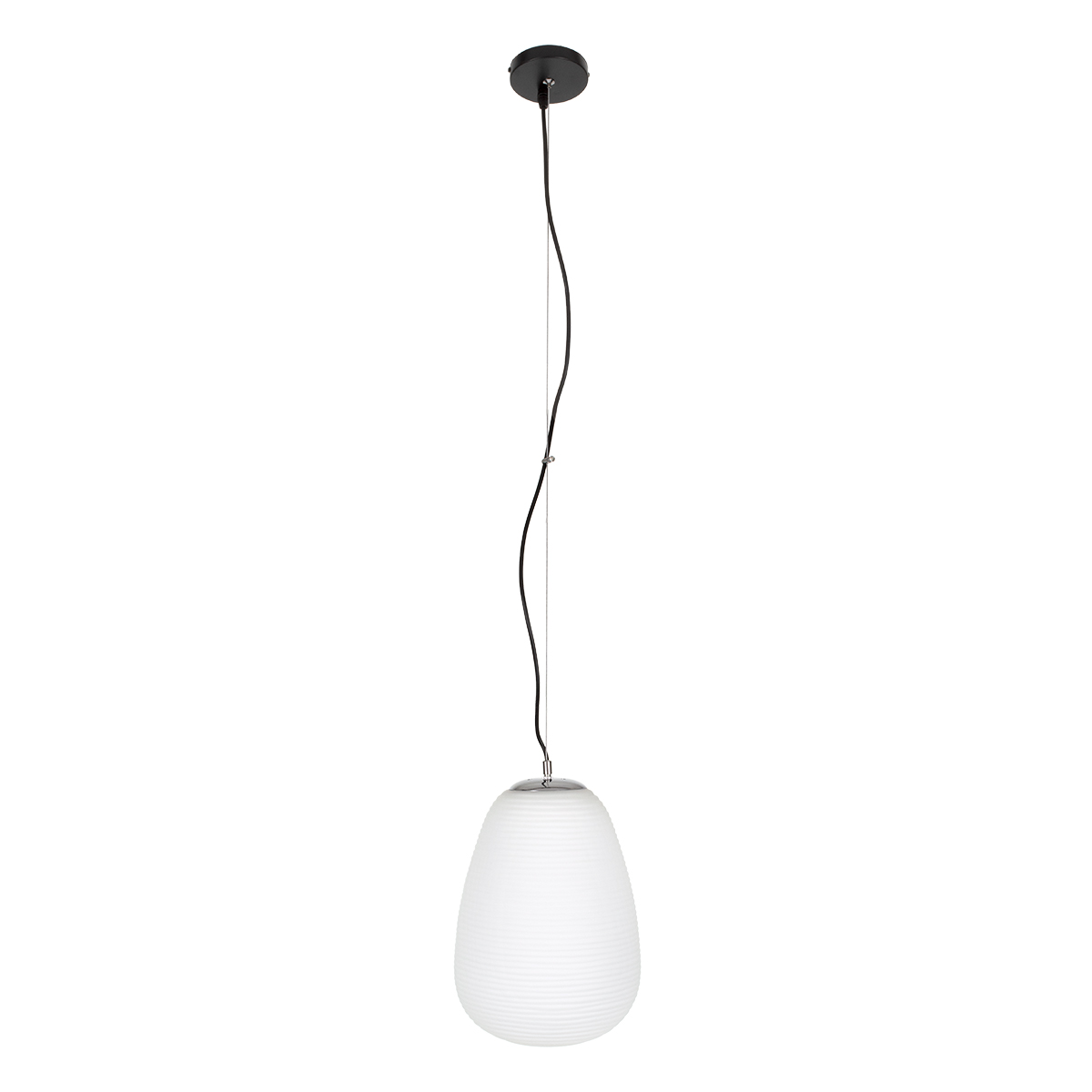 LEDTM® FREYA 00745 Μοντέρνο Κρεμαστό Φωτιστικό Οροφής με Ντουί 1 x E27 AC 220-240V IP20 - Λευκό & Ασημί - Μ24 x Π24 x Υ35cm - Image 4