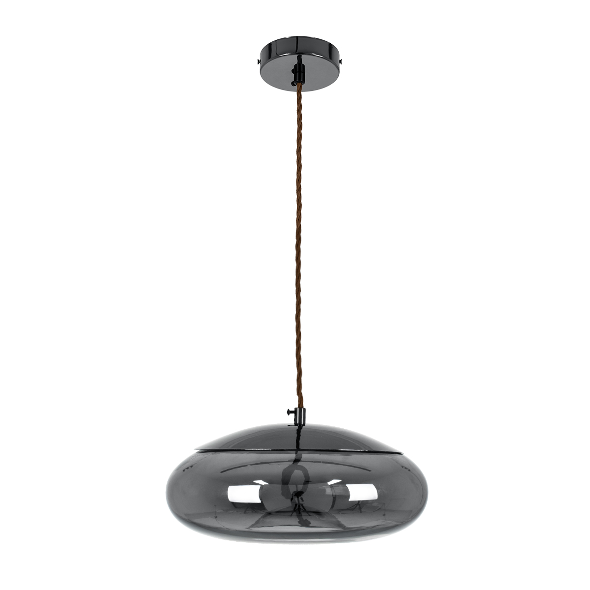 LEDTM® AXTON 00751 Μοντέρνο Κρεμαστό Φωτιστικό Οροφής LED 5W 500lm 180° AC 220-240V IP20 Θερμό Λευκό 2700K - Sanan SMD Chip - Μαύρο & Μαύρο Φιμέ - Μ30 x Π30 x Υ15cm - 2 Xρόνια Εγγύηση - Image 4