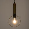 LEDTM® OLVERO 00772 Μοντέρνο Κρεμαστό Φωτιστικό Οροφής με Ντουί 1 x E27 AC 220-240V IP20 - Μαύρο & Χρυσό - Μ18 x Π4 x Y38cm - Image 3