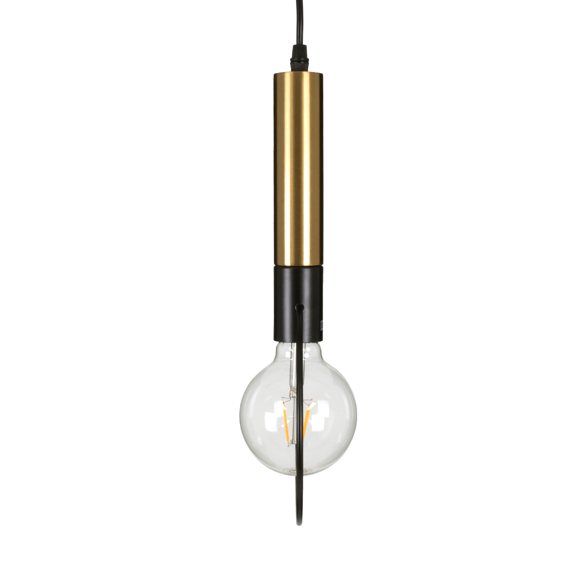 LEDTM® OLVERO 00772 Μοντέρνο Κρεμαστό Φωτιστικό Οροφής με Ντουί 1 x E27 AC 220-240V IP20 - Μαύρο & Χρυσό - Μ18 x Π4 x Y38cm - Image 5