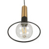 LEDTM® OLVERO 00772 Μοντέρνο Κρεμαστό Φωτιστικό Οροφής με Ντουί 1 x E27 AC 220-240V IP20 - Μαύρο & Χρυσό - Μ18 x Π4 x Y38cm - Image 6