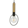 LEDTM® OLVERO 00772 Μοντέρνο Κρεμαστό Φωτιστικό Οροφής με Ντουί 1 x E27 AC 220-240V IP20 - Μαύρο & Χρυσό - Μ18 x Π4 x Y38cm - Image 7