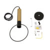 LEDTM® OLVERO 00772 Μοντέρνο Κρεμαστό Φωτιστικό Οροφής με Ντουί 1 x E27 AC 220-240V IP20 - Μαύρο & Χρυσό - Μ18 x Π4 x Y38cm - Image 9