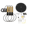 LEDTM® OLVERO 00773 Μοντέρνο Κρεμαστό Φωτιστικό Οροφής με Ντουί 3 x E27 AC 220-240V IP20 - Μαύρο & Χρυσό - Μ30 x Π30 x Y130cm - Image 7