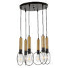 LEDTM® OLVERO 00774 Μοντέρνο Κρεμαστό Φωτιστικό Οροφής με Ντουί 6 x E27 AC 220-240V IP20 - Μαύρο & Χρυσό - Μ55 x Π55 x Y130cm - Image 6