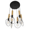 LEDTM® OLVERO 00774 Μοντέρνο Κρεμαστό Φωτιστικό Οροφής με Ντουί 6 x E27 AC 220-240V IP20 - Μαύρο & Χρυσό - Μ55 x Π55 x Y130cm - Image 7