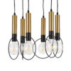 LEDTM® OLVERO 00774 Μοντέρνο Κρεμαστό Φωτιστικό Οροφής με Ντουί 6 x E27 AC 220-240V IP20 - Μαύρο & Χρυσό - Μ55 x Π55 x Y130cm - Image 8