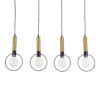 LEDTM® OLVERO 00775 Μοντέρνο Κρεμαστό Φωτιστικό Οροφής με Ντουί 4 x E27 AC 220-240V IP20 - Μαύρο & Χρυσό - Μ90 x Π18 x Y130cm - Image 5