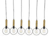 LEDTM® OLVERO 00776 Μοντέρνο Κρεμαστό Φωτιστικό Οροφής με Ντουί 6 x E27 AC 220-240V IP20 - Μαύρο & Χρυσό - Μ110 x Π18 x Y130cm - Image 6