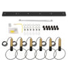 LEDTM® OLVERO 00776 Μοντέρνο Κρεμαστό Φωτιστικό Οροφής με Ντουί 6 x E27 AC 220-240V IP20 - Μαύρο & Χρυσό - Μ110 x Π18 x Y130cm - Image 8