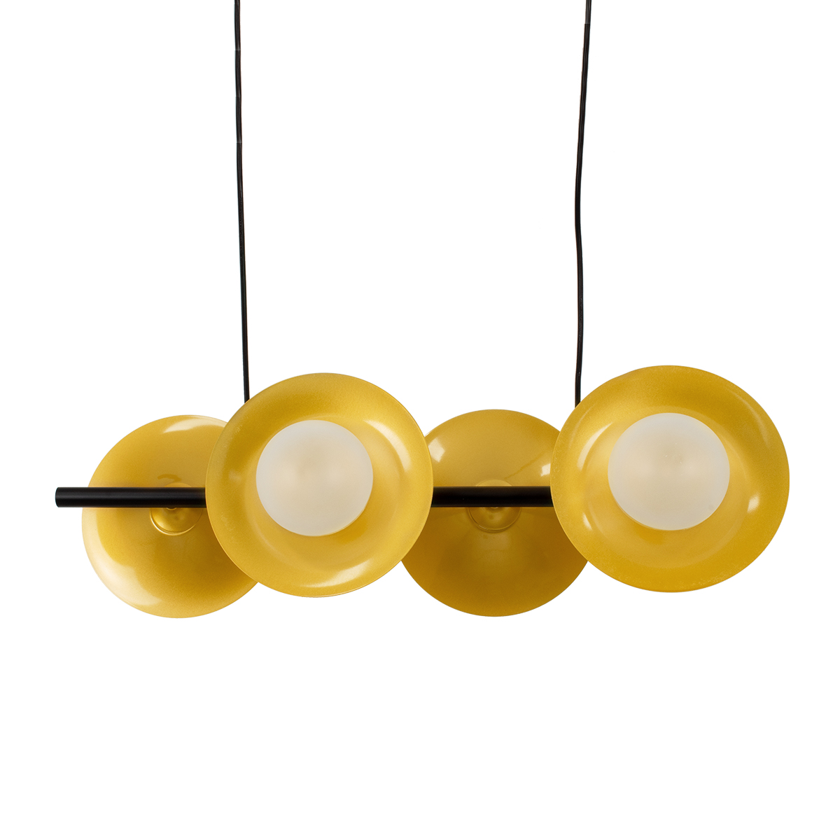 LEDTM® JOLIET 00782 Μοντέρνο Κρεμαστό Φωτιστικό Οροφής με Ντουί 4 x G9 AC 220-240V IP20 - Μαύρο & Χρυσό - Μ65 x Π28 x Υ20cm - Image 5