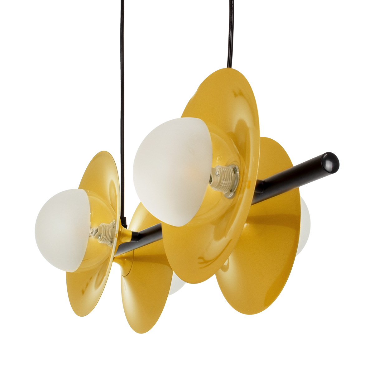 LEDTM® JOLIET 00782 Μοντέρνο Κρεμαστό Φωτιστικό Οροφής με Ντουί 4 x G9 AC 220-240V IP20 - Μαύρο & Χρυσό - Μ65 x Π28 x Υ20cm - Image 8