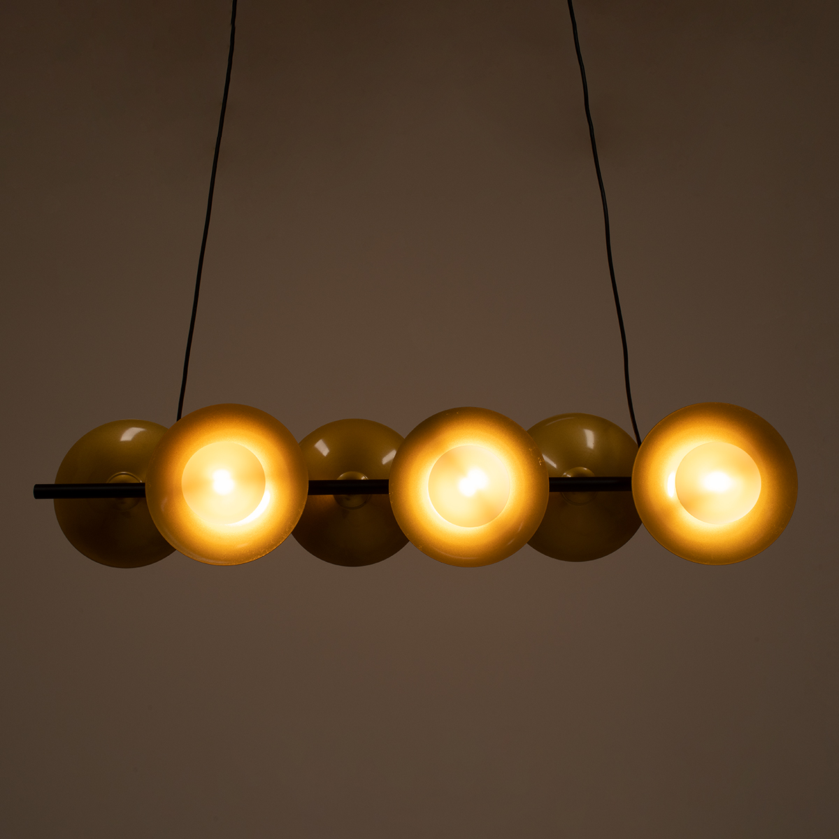 LEDTM® JOLIET 00783 Μοντέρνο Κρεμαστό Φωτιστικό Οροφής με Ντουί 6 x G9 AC 220-240V IP20 - Μαύρο & Χρυσό - Μ95 x Π28 x Υ20cm - Image 3