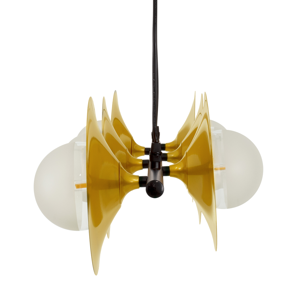 LEDTM® JOLIET 00783 Μοντέρνο Κρεμαστό Φωτιστικό Οροφής με Ντουί 6 x G9 AC 220-240V IP20 - Μαύρο & Χρυσό - Μ95 x Π28 x Υ20cm - Image 6