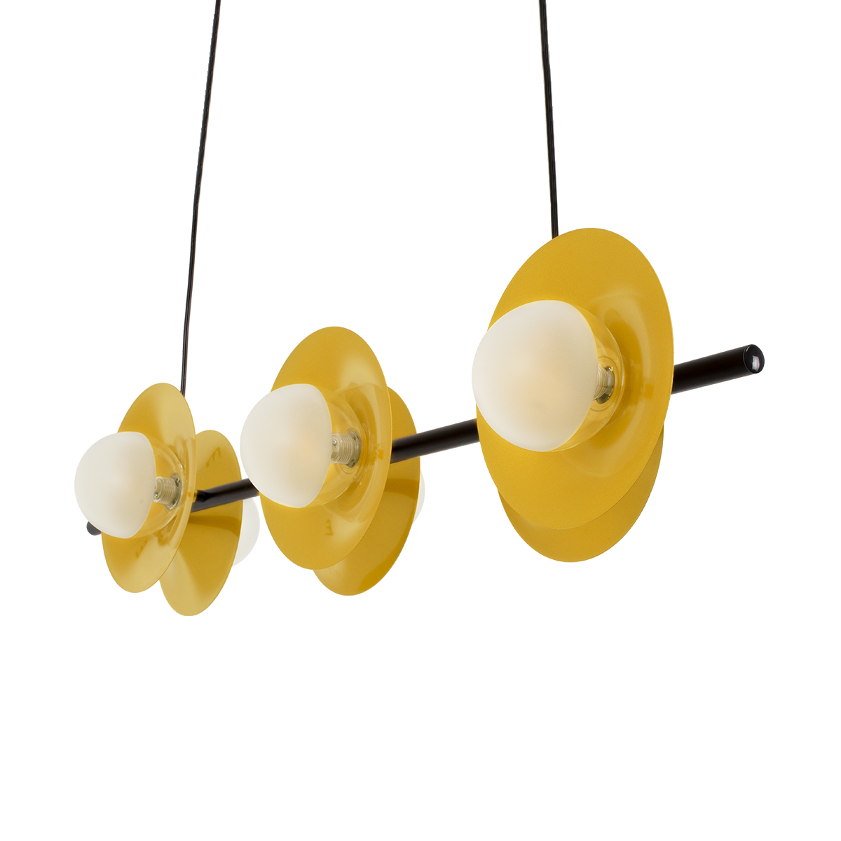 LEDTM® JOLIET 00783 Μοντέρνο Κρεμαστό Φωτιστικό Οροφής με Ντουί 6 x G9 AC 220-240V IP20 - Μαύρο & Χρυσό - Μ95 x Π28 x Υ20cm - Image 8